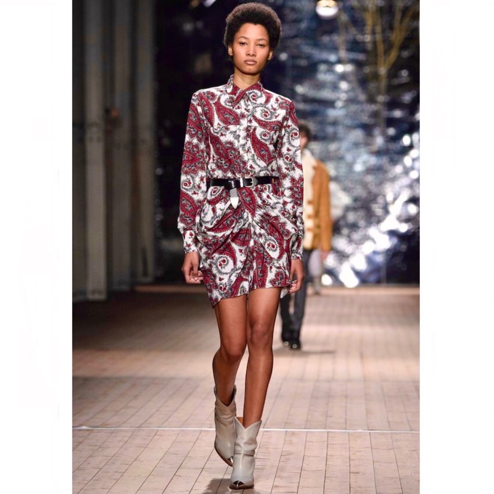 NEW ISABEL MARANT PAISLEY PRINT MINI SKIRT - Picture 9 of 10